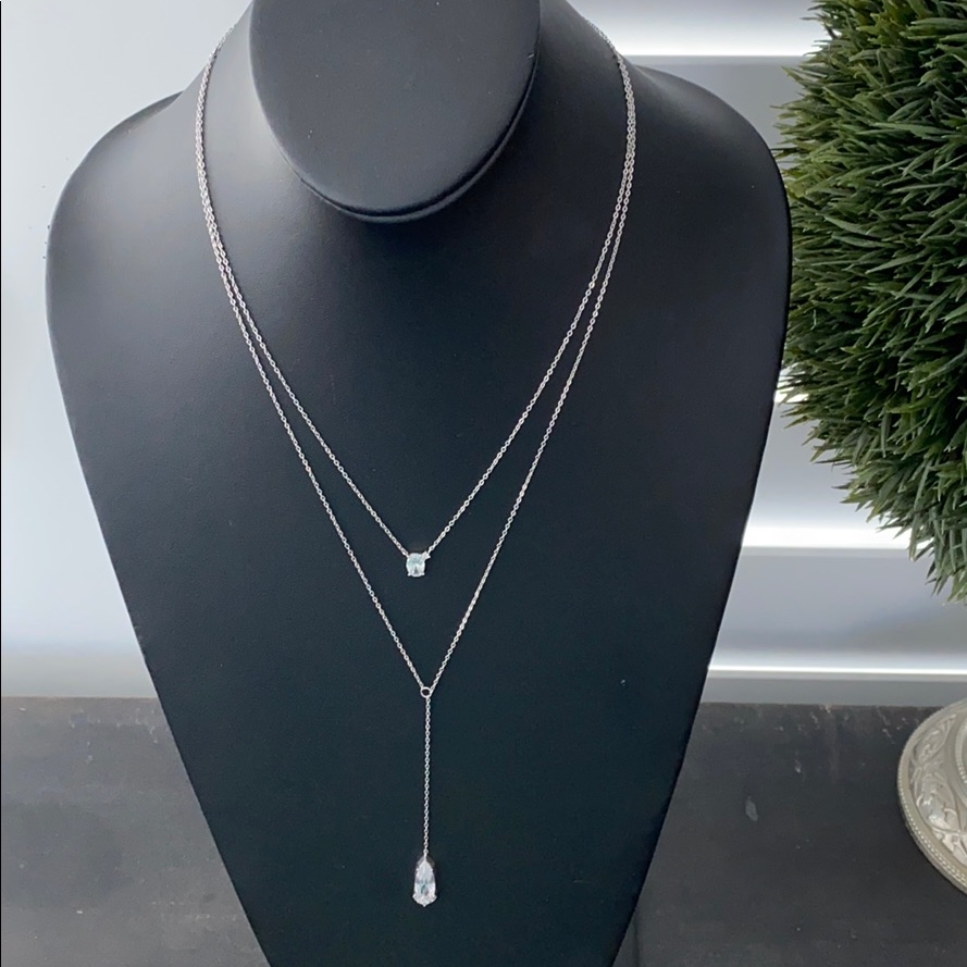 Nordstrom N Beautiful Diamond Double Tear Neckl 25$